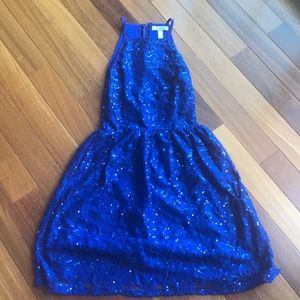 Juniors Speechless Blue Sequined Dress. Worn Once.